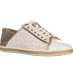 Michael Kors 'Kristy' Espadrille Sneakers with Rose Gold Accents, Size 6, EUC